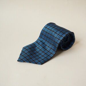 “Fendi” Zucchino Silk Blue Monogram Tie